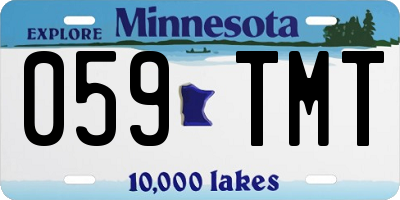 MN license plate 059TMT