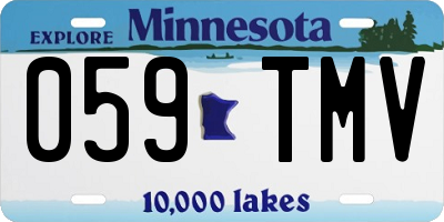 MN license plate 059TMV