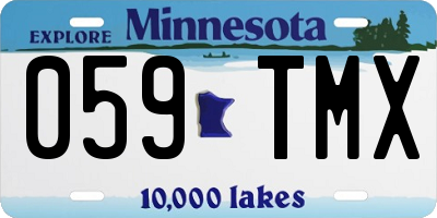 MN license plate 059TMX