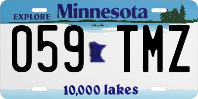 MN license plate 059TMZ