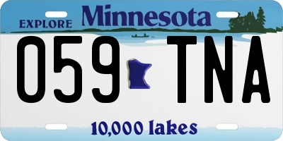 MN license plate 059TNA