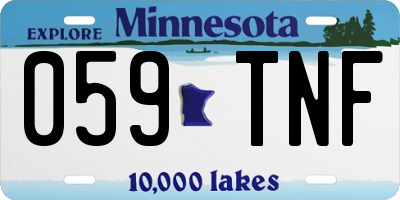 MN license plate 059TNF