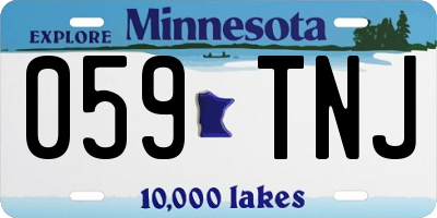 MN license plate 059TNJ