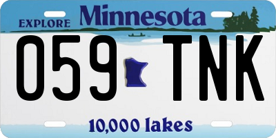 MN license plate 059TNK