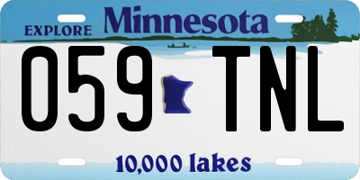 MN license plate 059TNL