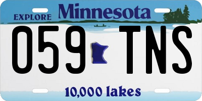 MN license plate 059TNS