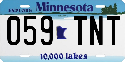 MN license plate 059TNT