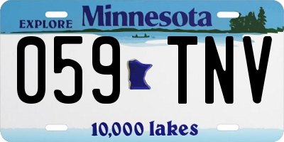 MN license plate 059TNV