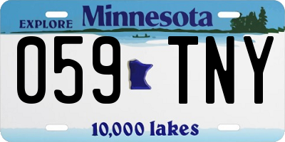 MN license plate 059TNY
