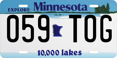 MN license plate 059TOG