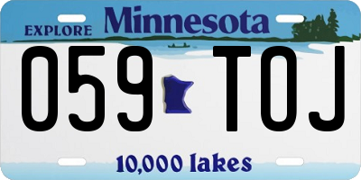 MN license plate 059TOJ