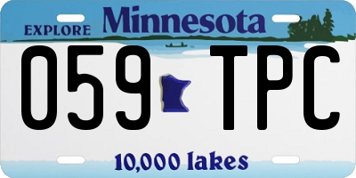 MN license plate 059TPC