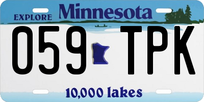 MN license plate 059TPK