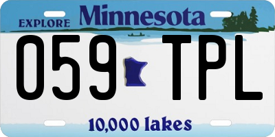 MN license plate 059TPL