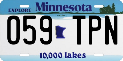 MN license plate 059TPN