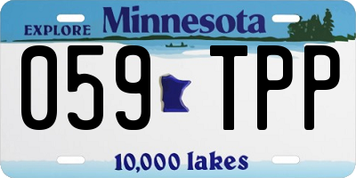 MN license plate 059TPP