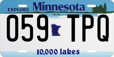 MN license plate 059TPQ
