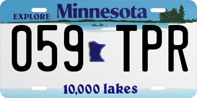 MN license plate 059TPR