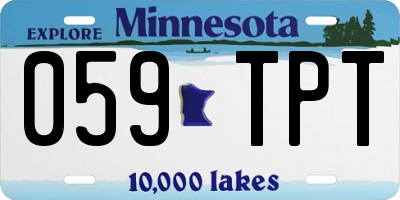 MN license plate 059TPT