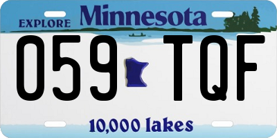 MN license plate 059TQF