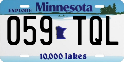MN license plate 059TQL