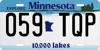 MN license plate 059TQP