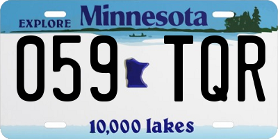 MN license plate 059TQR