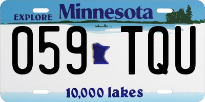 MN license plate 059TQU