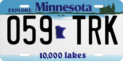 MN license plate 059TRK