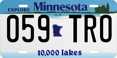 MN license plate 059TRO