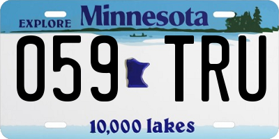 MN license plate 059TRU