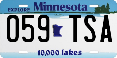 MN license plate 059TSA
