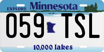 MN license plate 059TSL