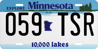 MN license plate 059TSR