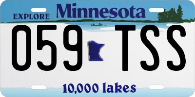 MN license plate 059TSS