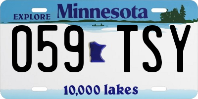 MN license plate 059TSY