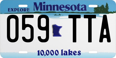 MN license plate 059TTA
