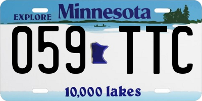 MN license plate 059TTC