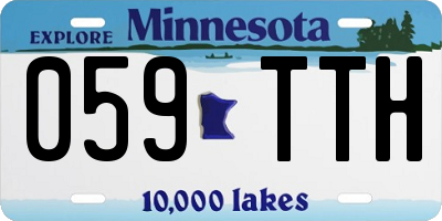 MN license plate 059TTH