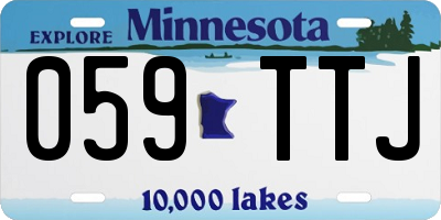 MN license plate 059TTJ