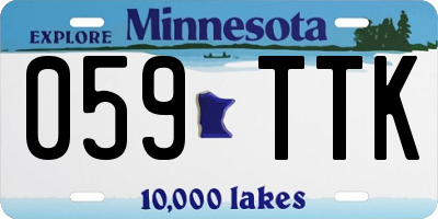 MN license plate 059TTK