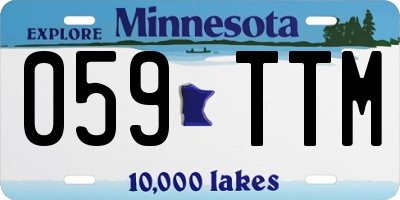 MN license plate 059TTM
