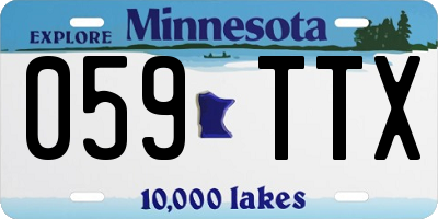 MN license plate 059TTX