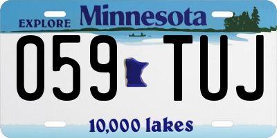 MN license plate 059TUJ