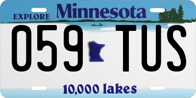 MN license plate 059TUS