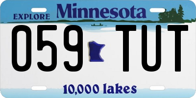 MN license plate 059TUT