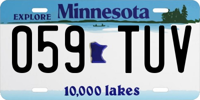 MN license plate 059TUV