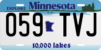 MN license plate 059TVJ
