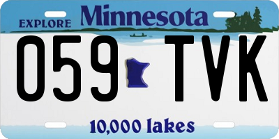 MN license plate 059TVK