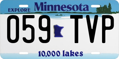MN license plate 059TVP